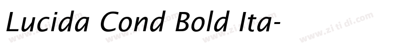 Lucida Cond Bold Ita字体转换